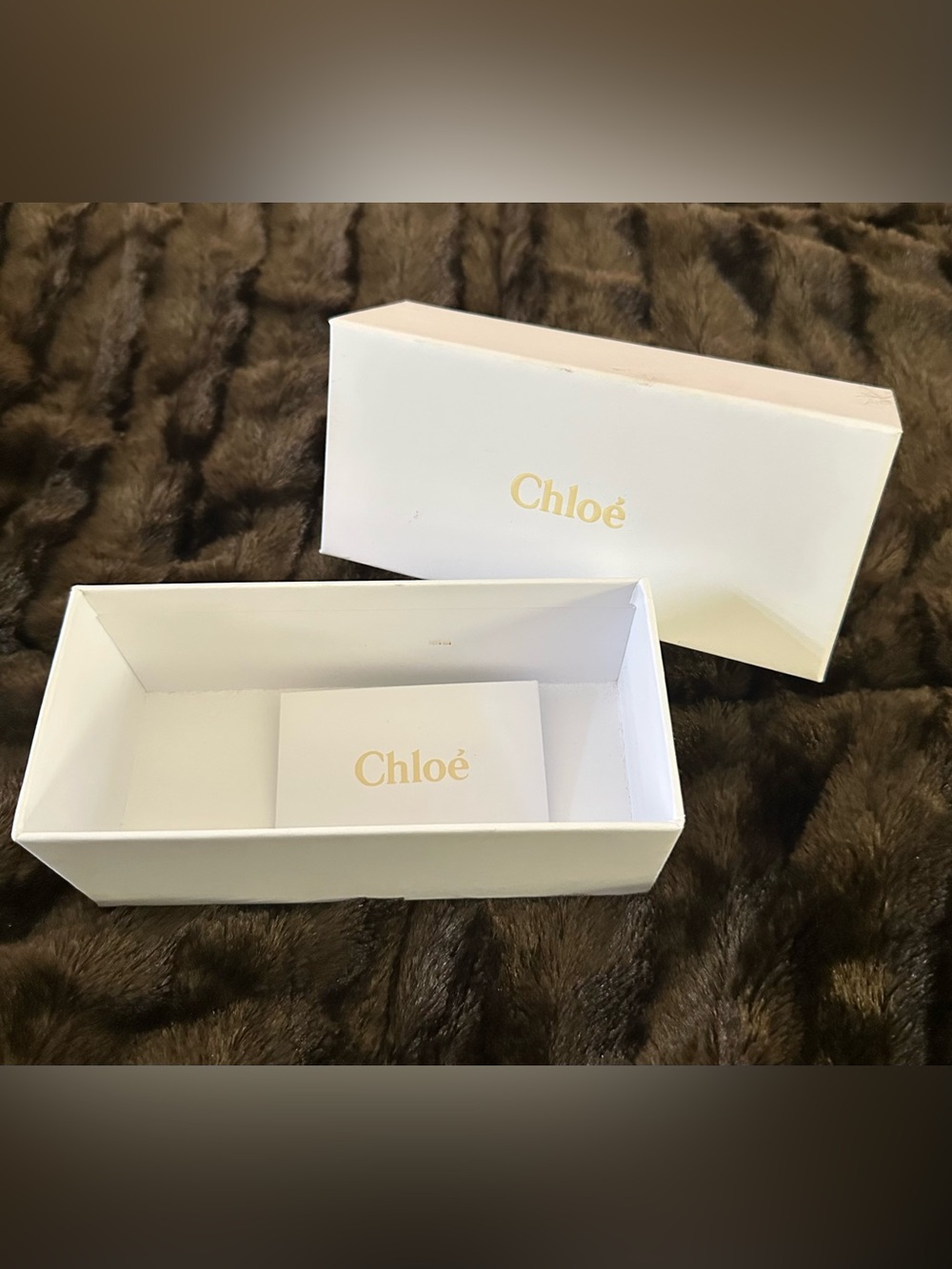 Chloé White and Gold Sunglasses Box only